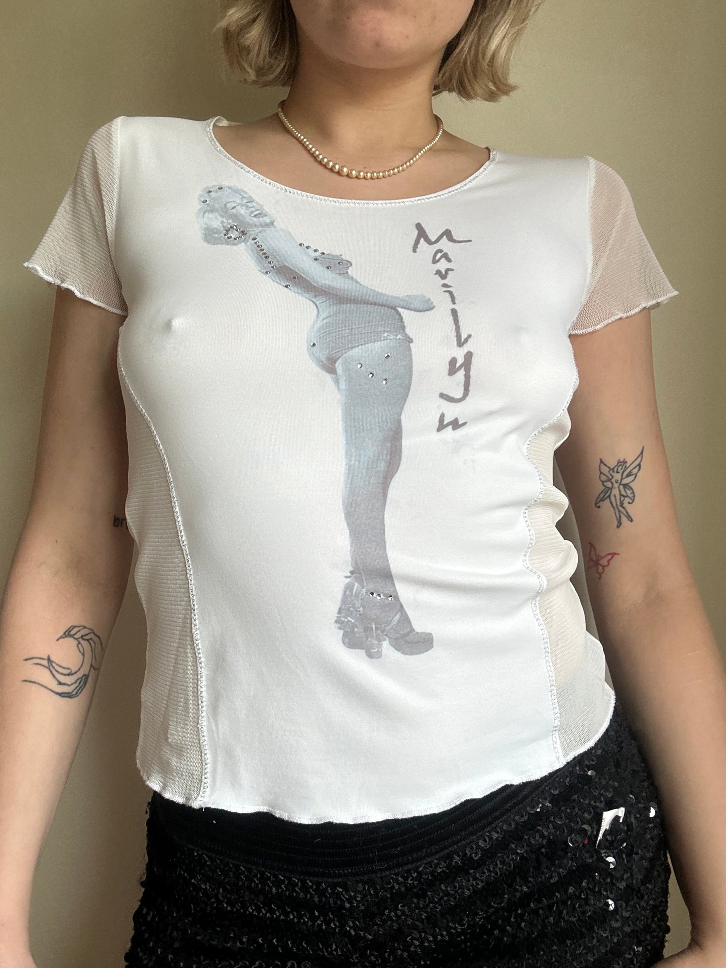 Marilyn Monroe mesh T shirt
