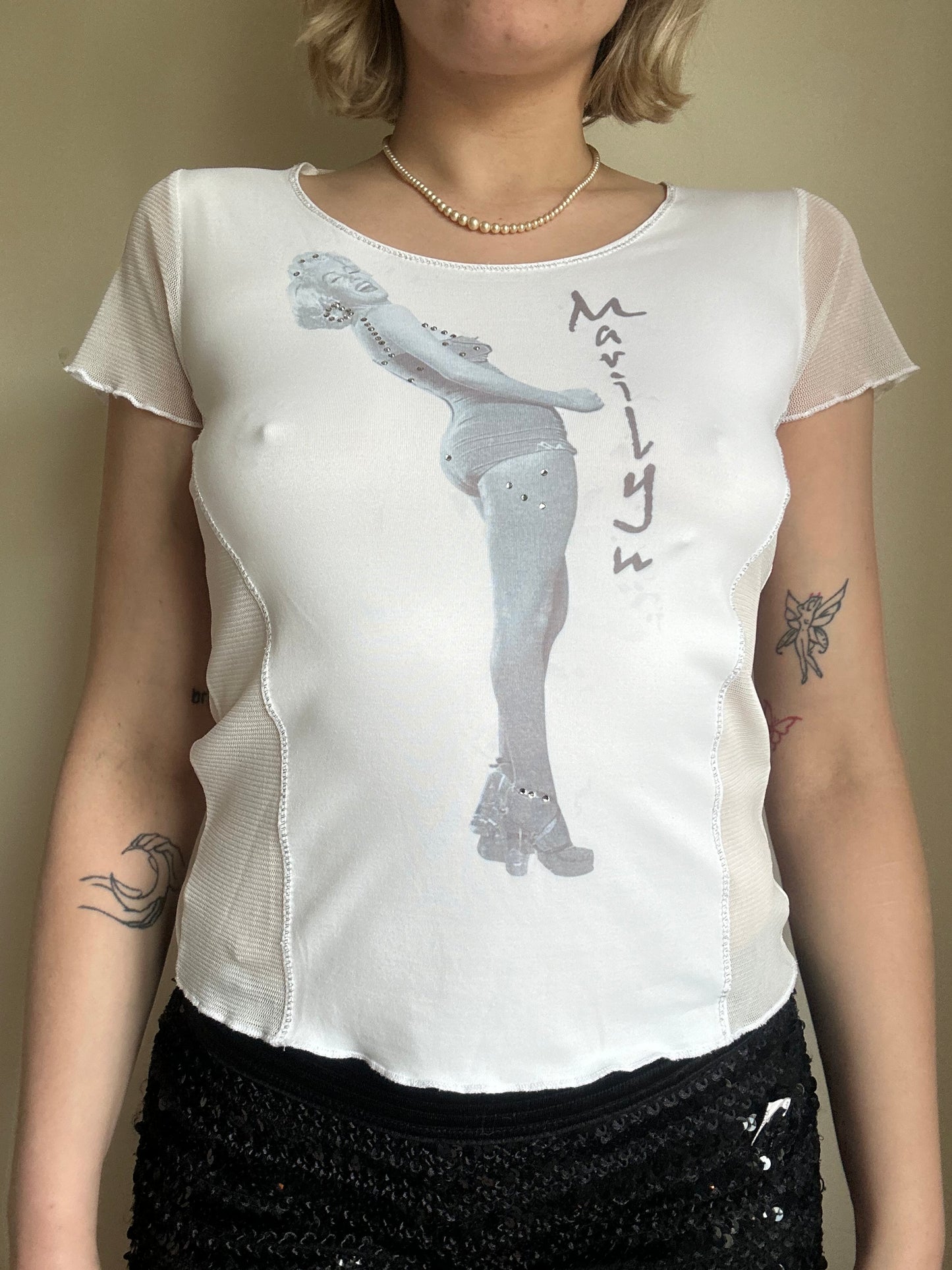 Marilyn Monroe mesh T shirt