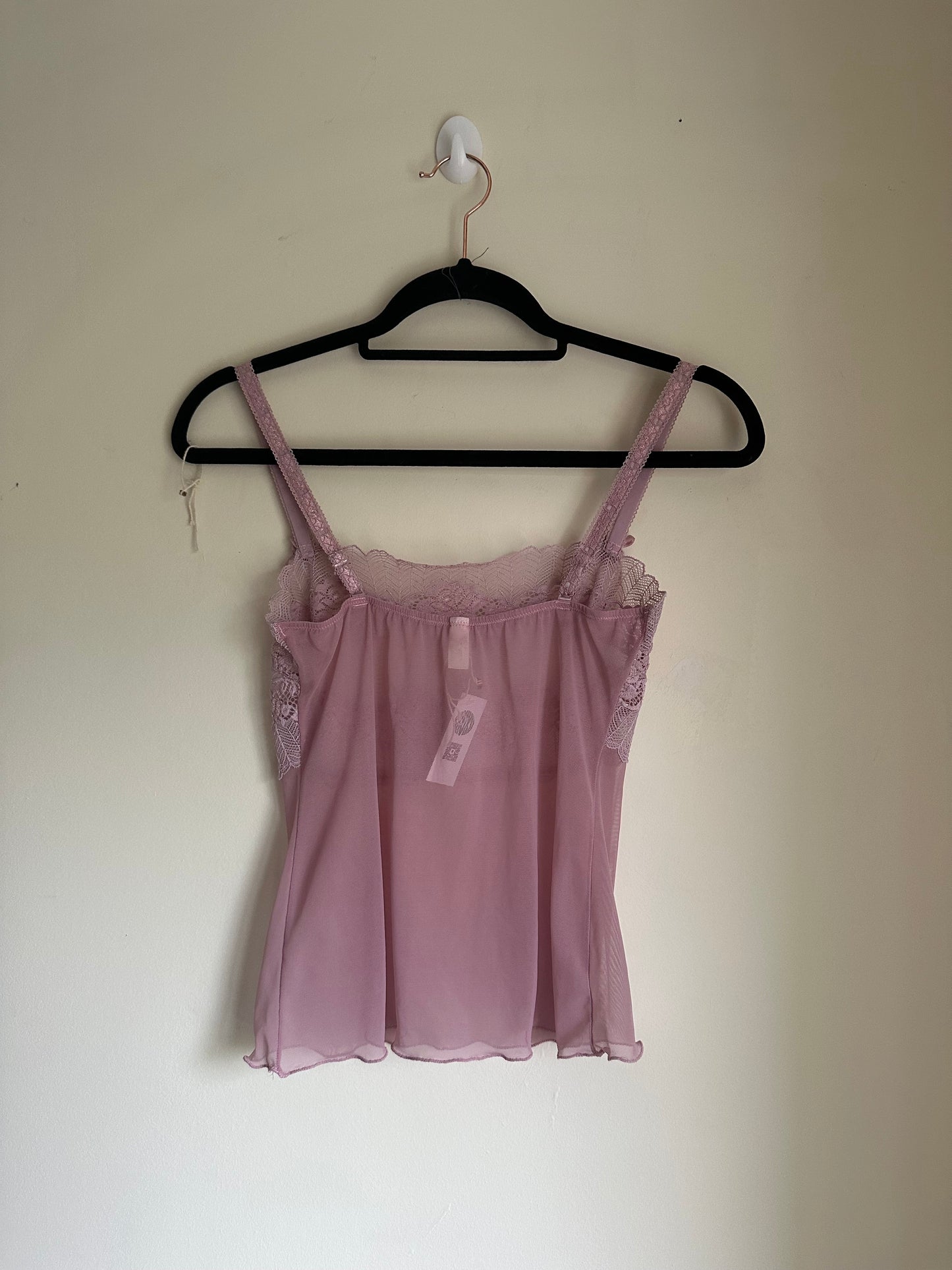 Sheer lace cami top