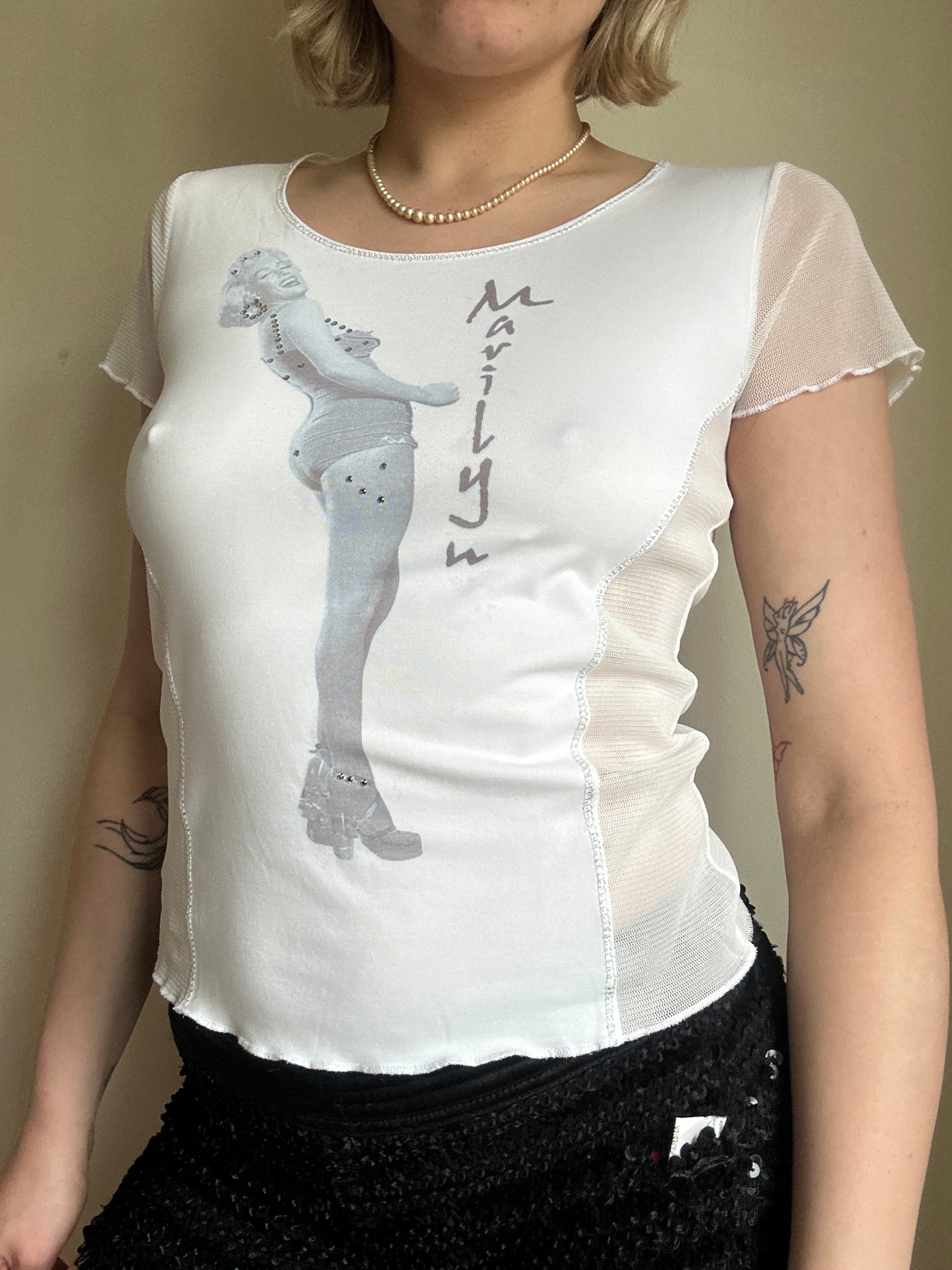 Marilyn Monroe mesh T shirt