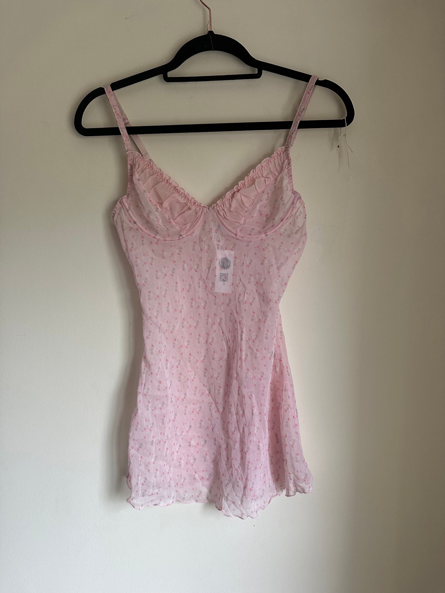 Graphic print sheer cami