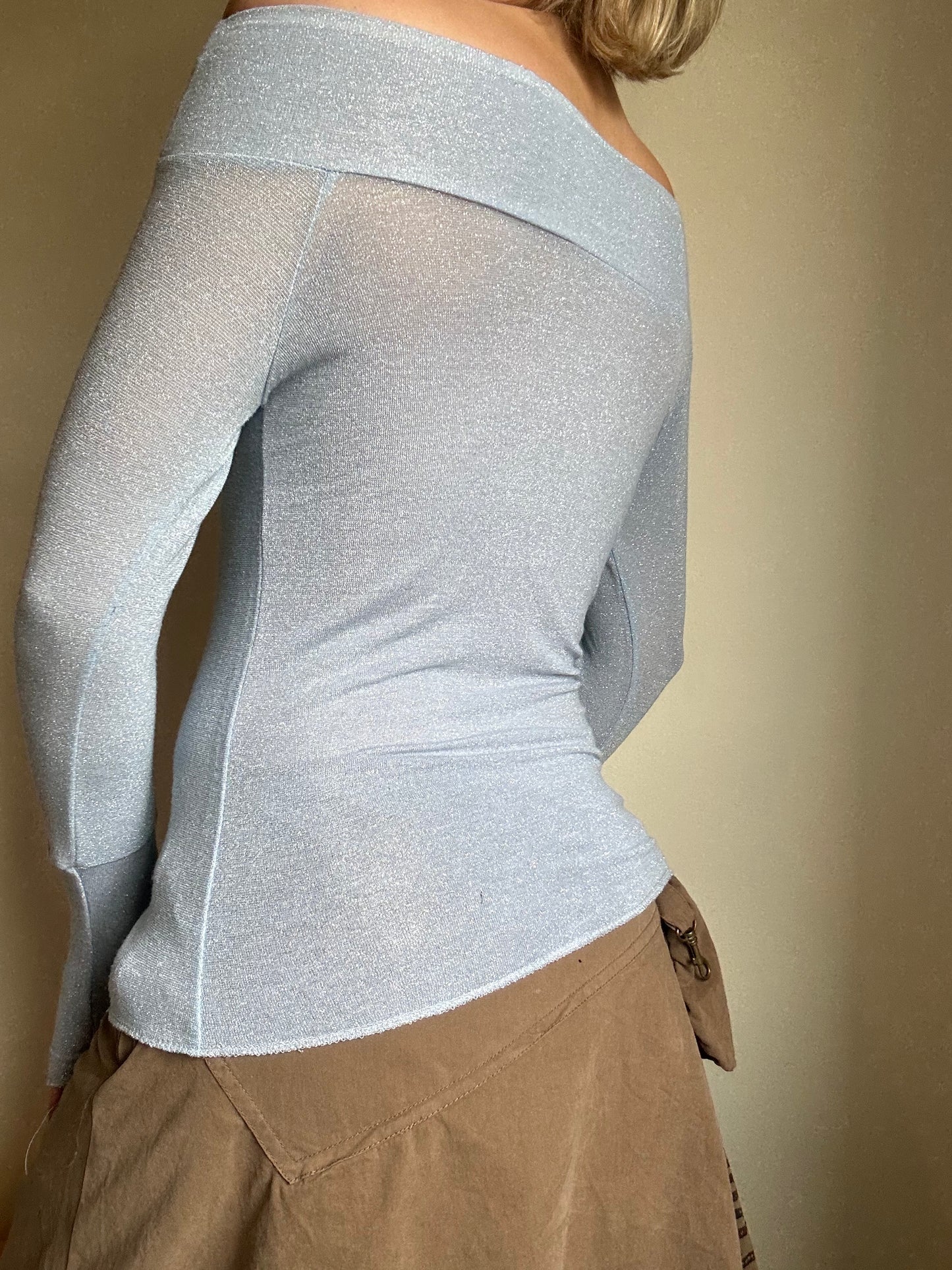 Sparkley off the shoulder top