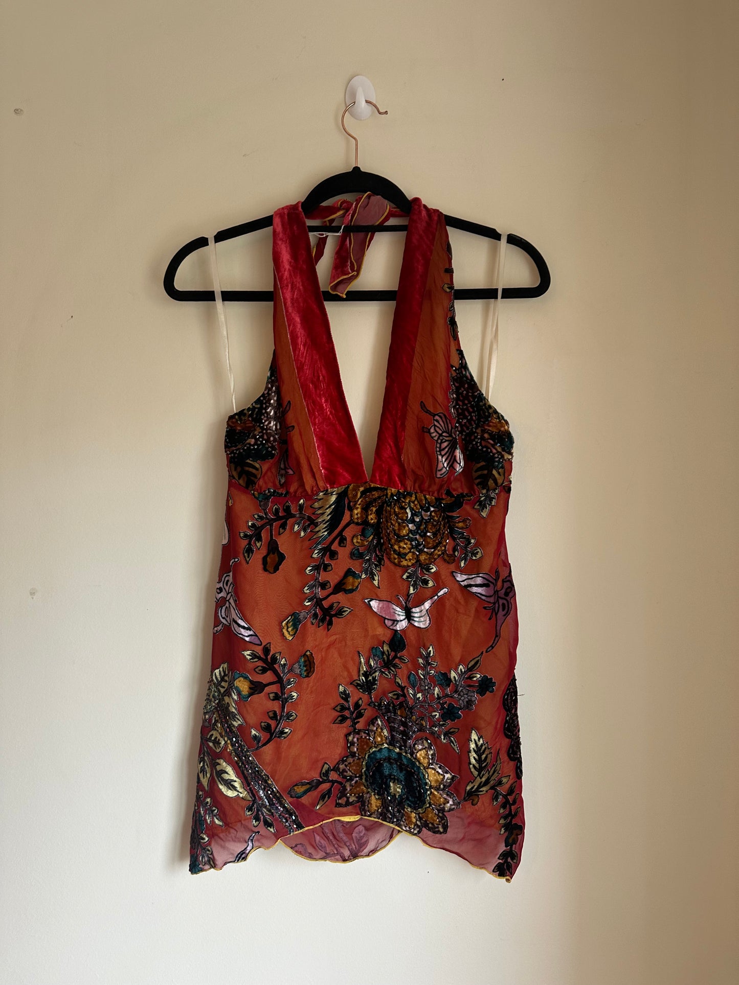 Sequin halter neck top