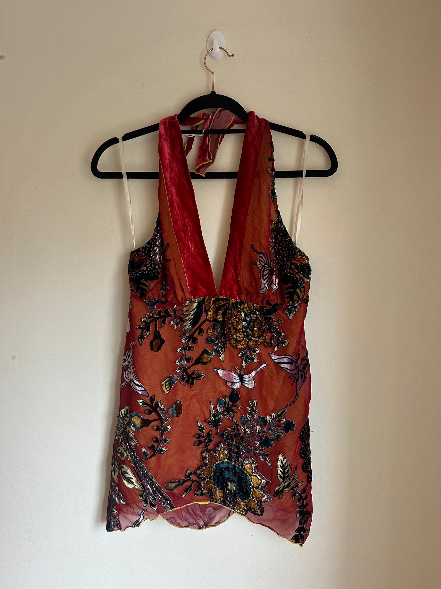 Sequin halter neck top