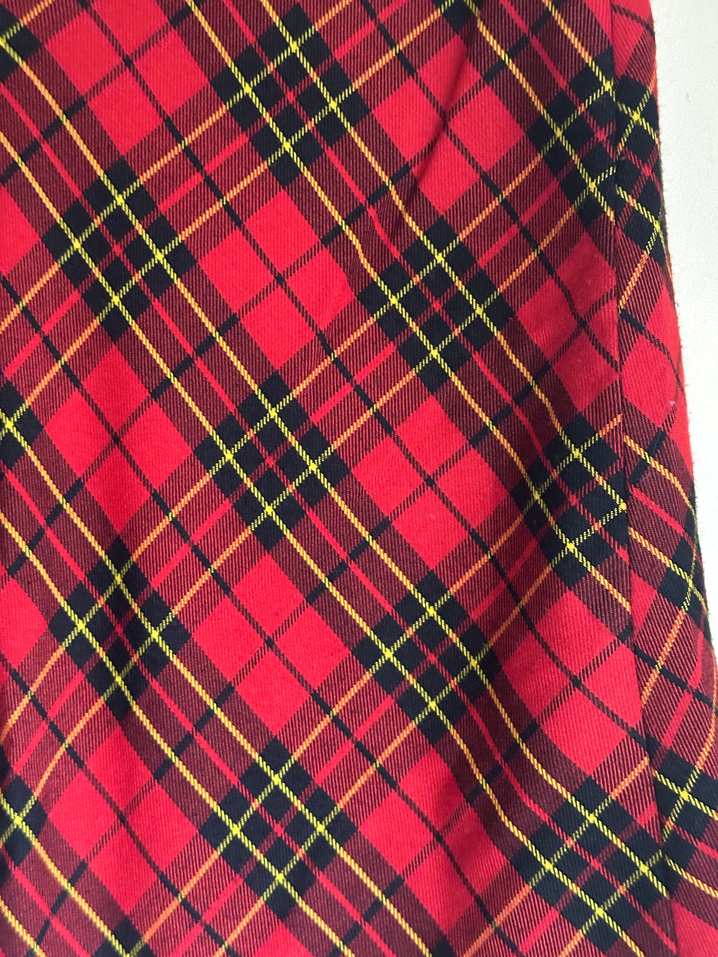 Tartan midi skirt