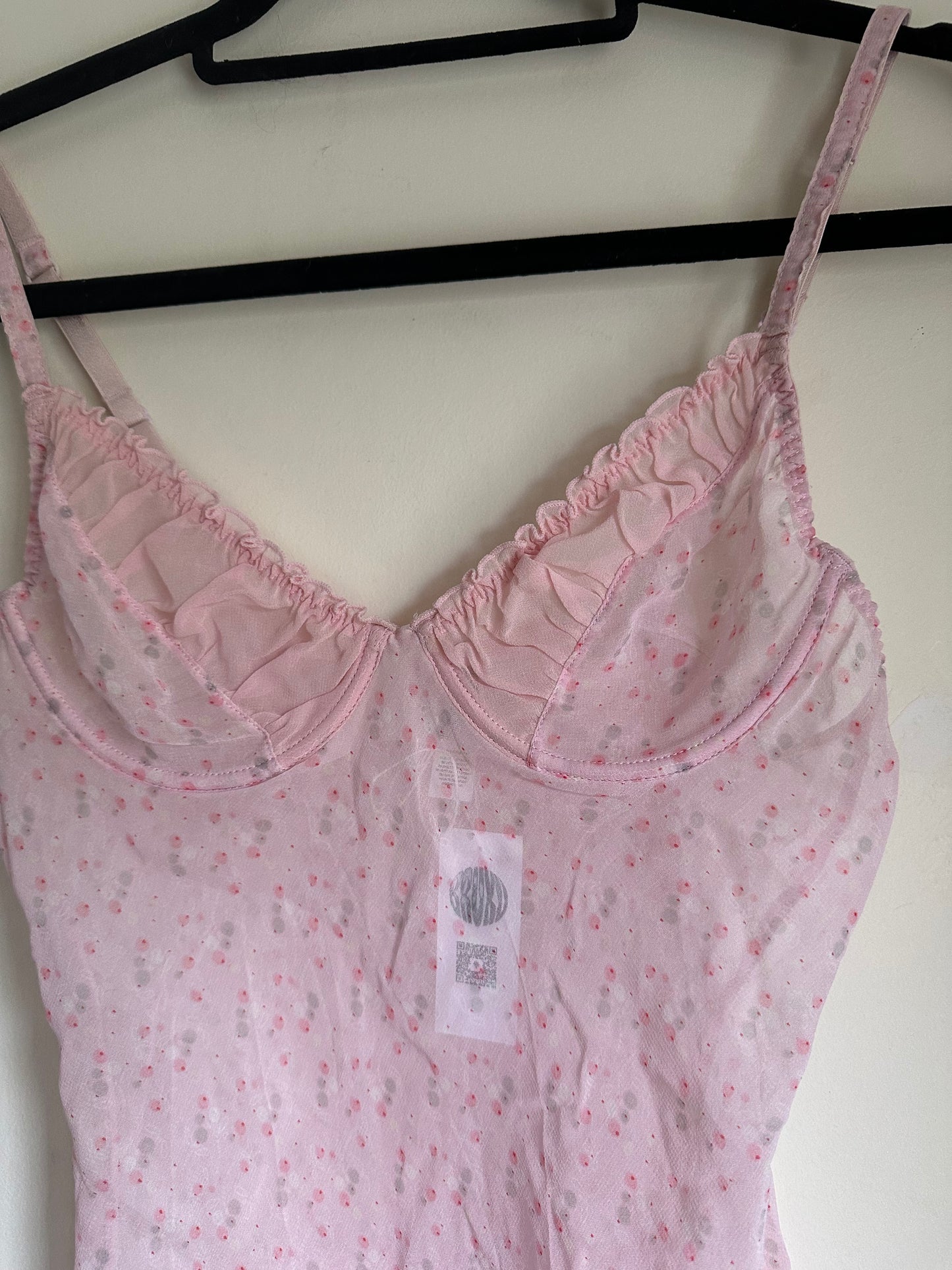 Graphic print sheer cami