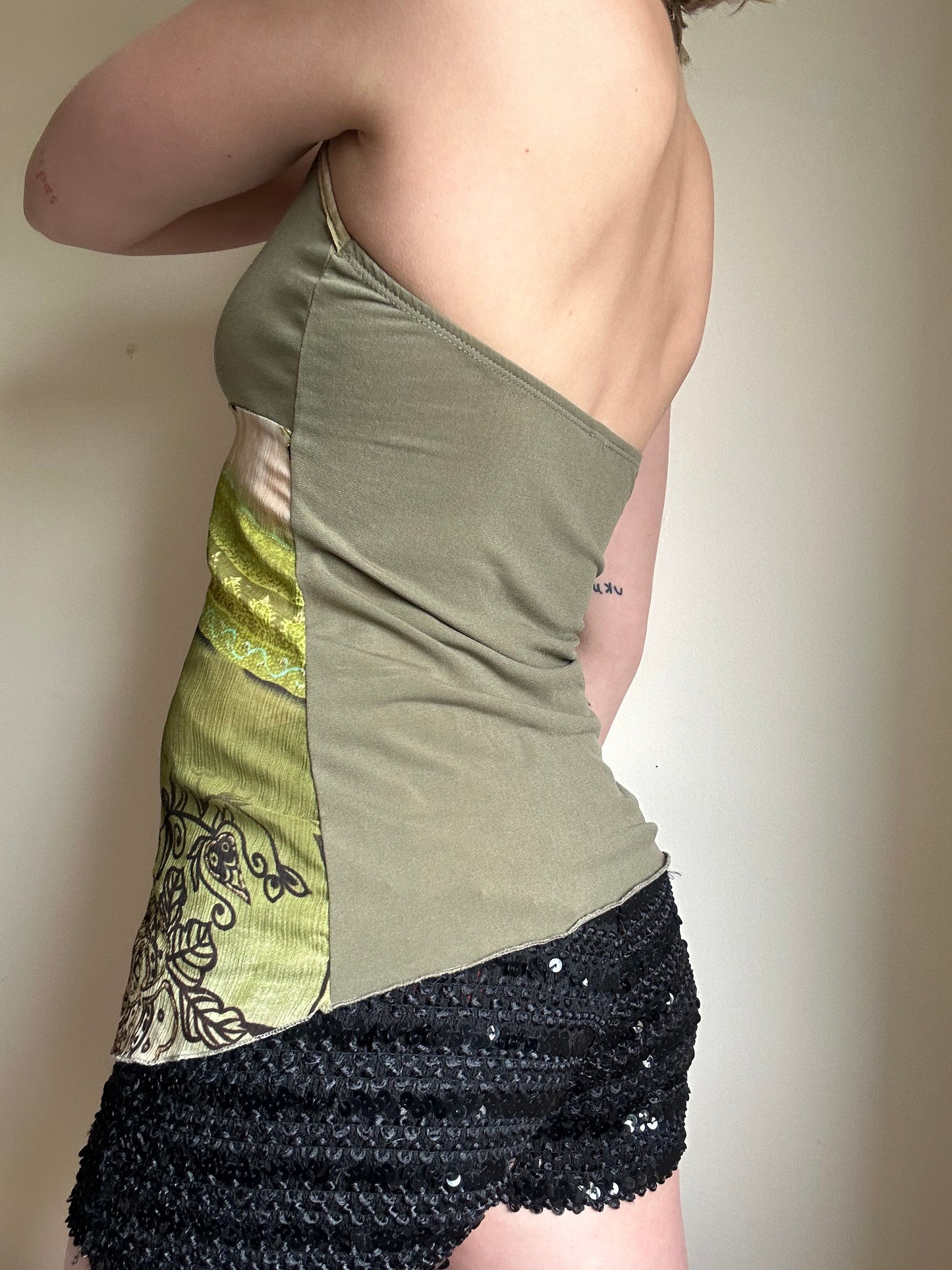 Mesh halter neck top