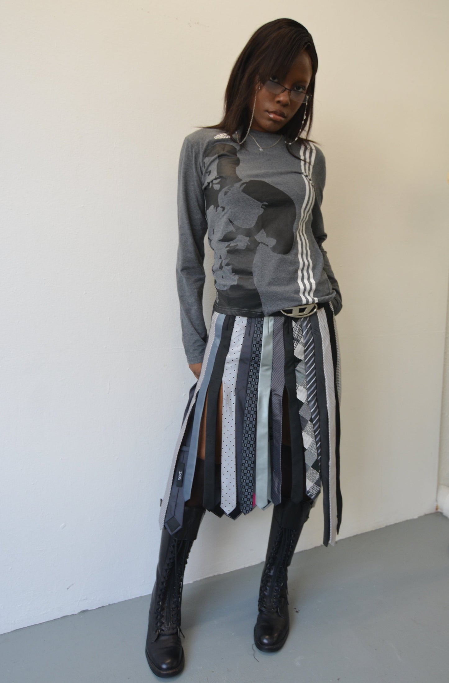 I Mean Business Tie skirt // MONOCHROME