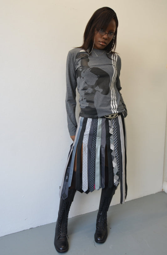 I Mean Business Tie skirt // MONOCHROME