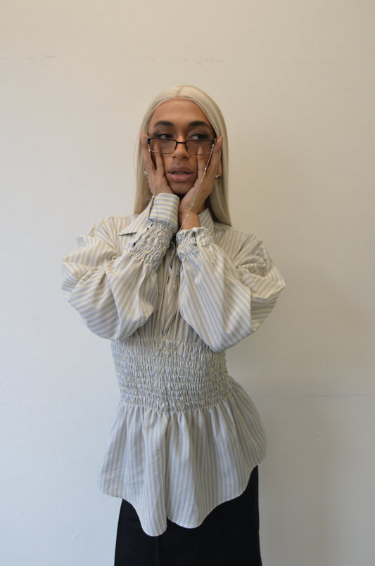 LILLIAN Shirt // STRIPED Rouched