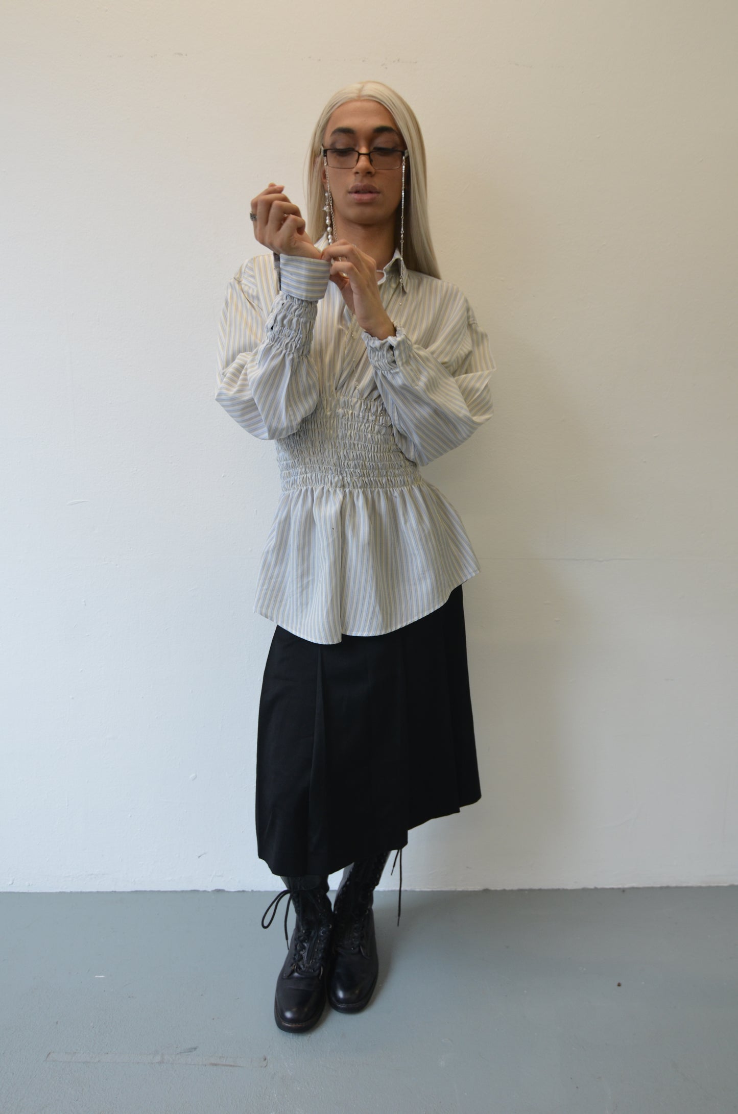 LILLIAN Shirt // STRIPED Rouched