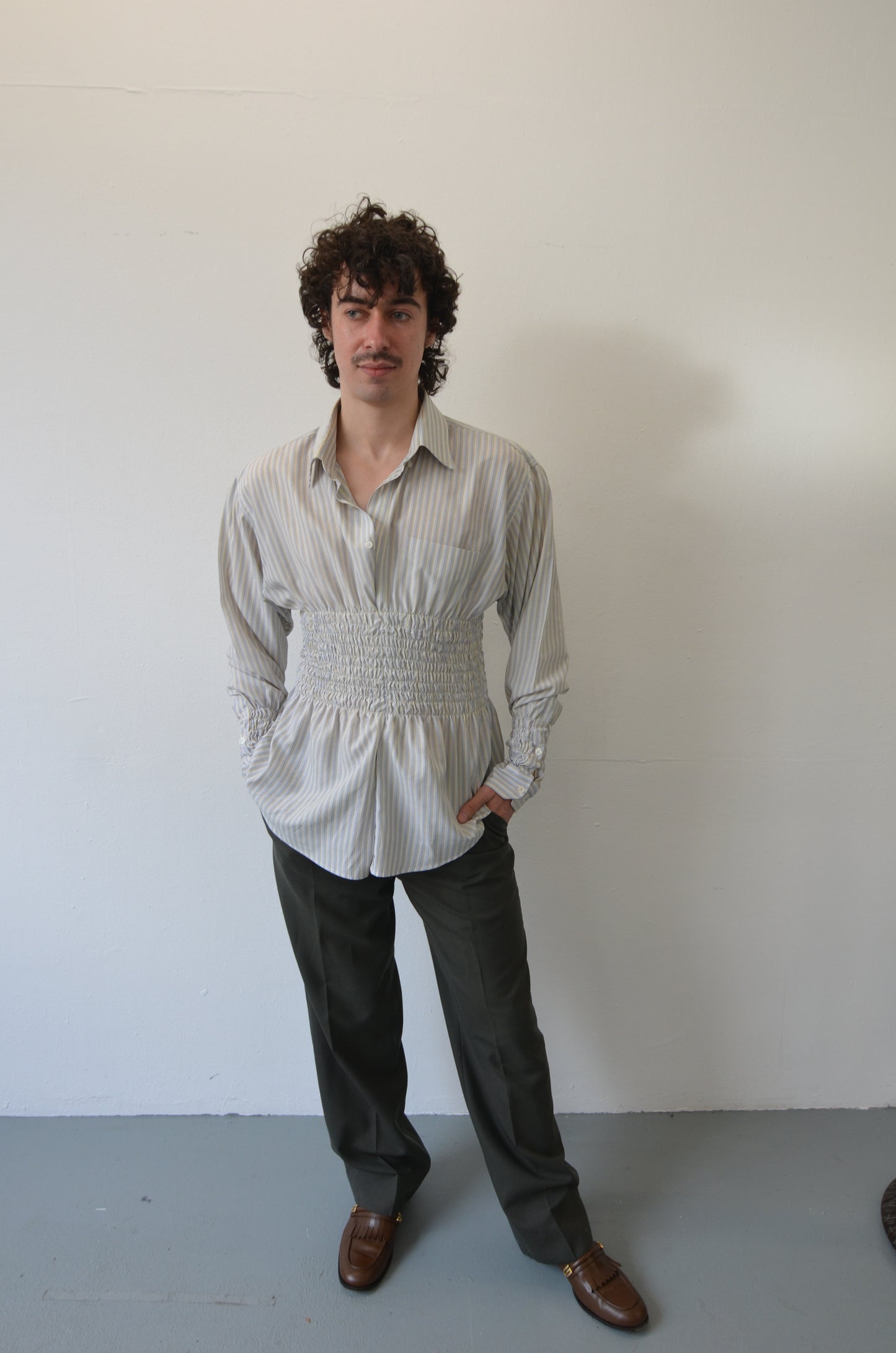LILLIAN Shirt // STRIPED Rouched