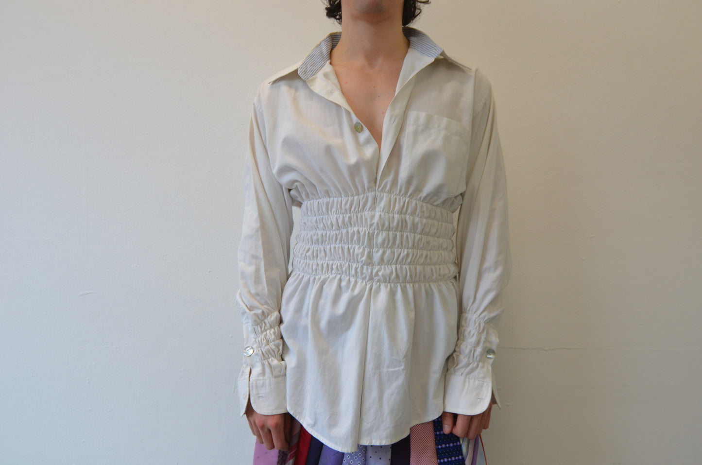 LILLIAN Shirt // WHIITE Rouched
