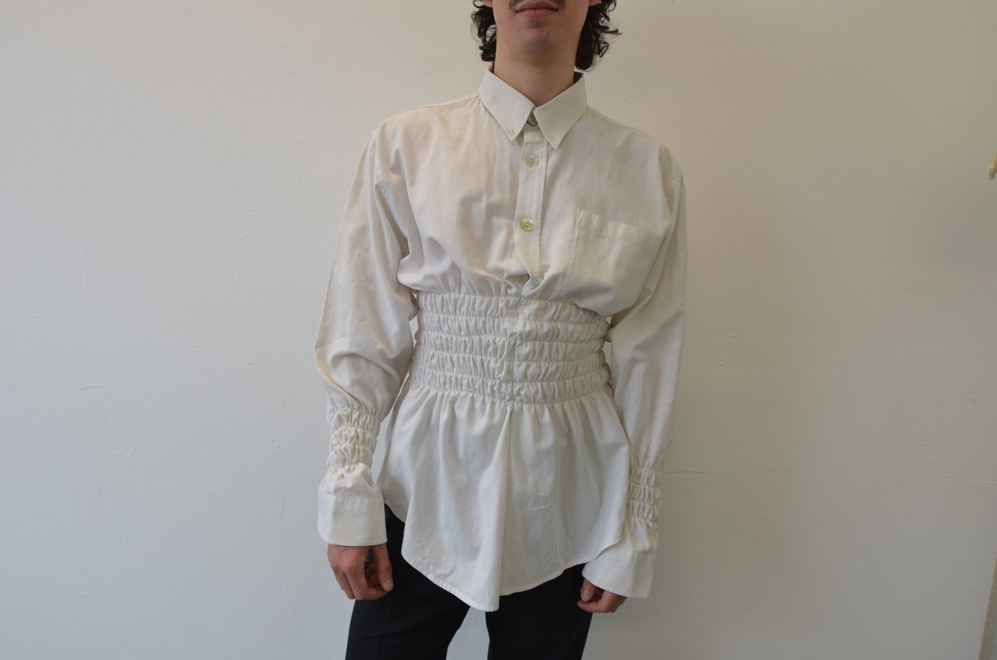 LILLIAN Shirt // WHIITE Rouched