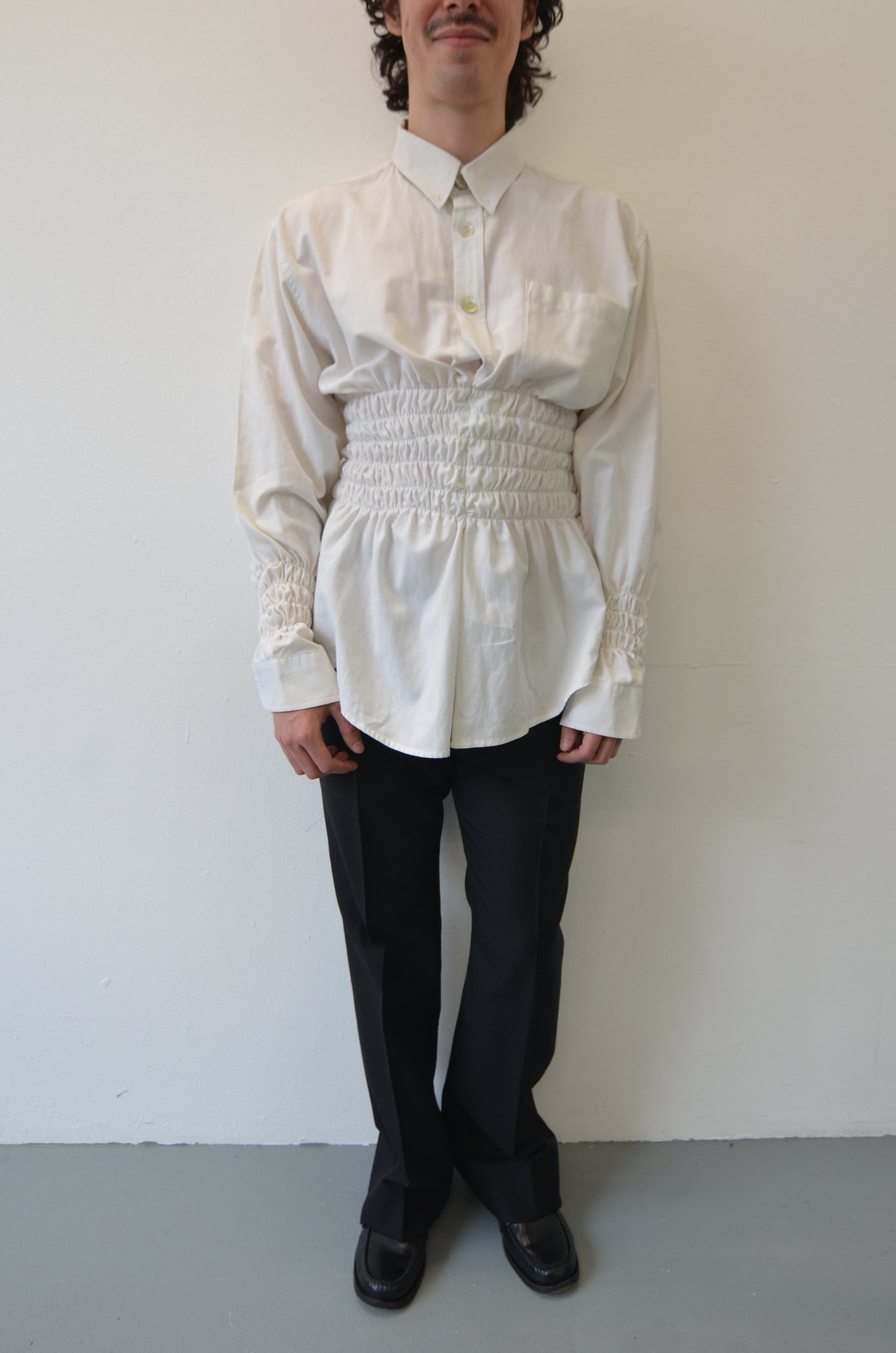 LILLIAN Shirt // WHIITE Rouched