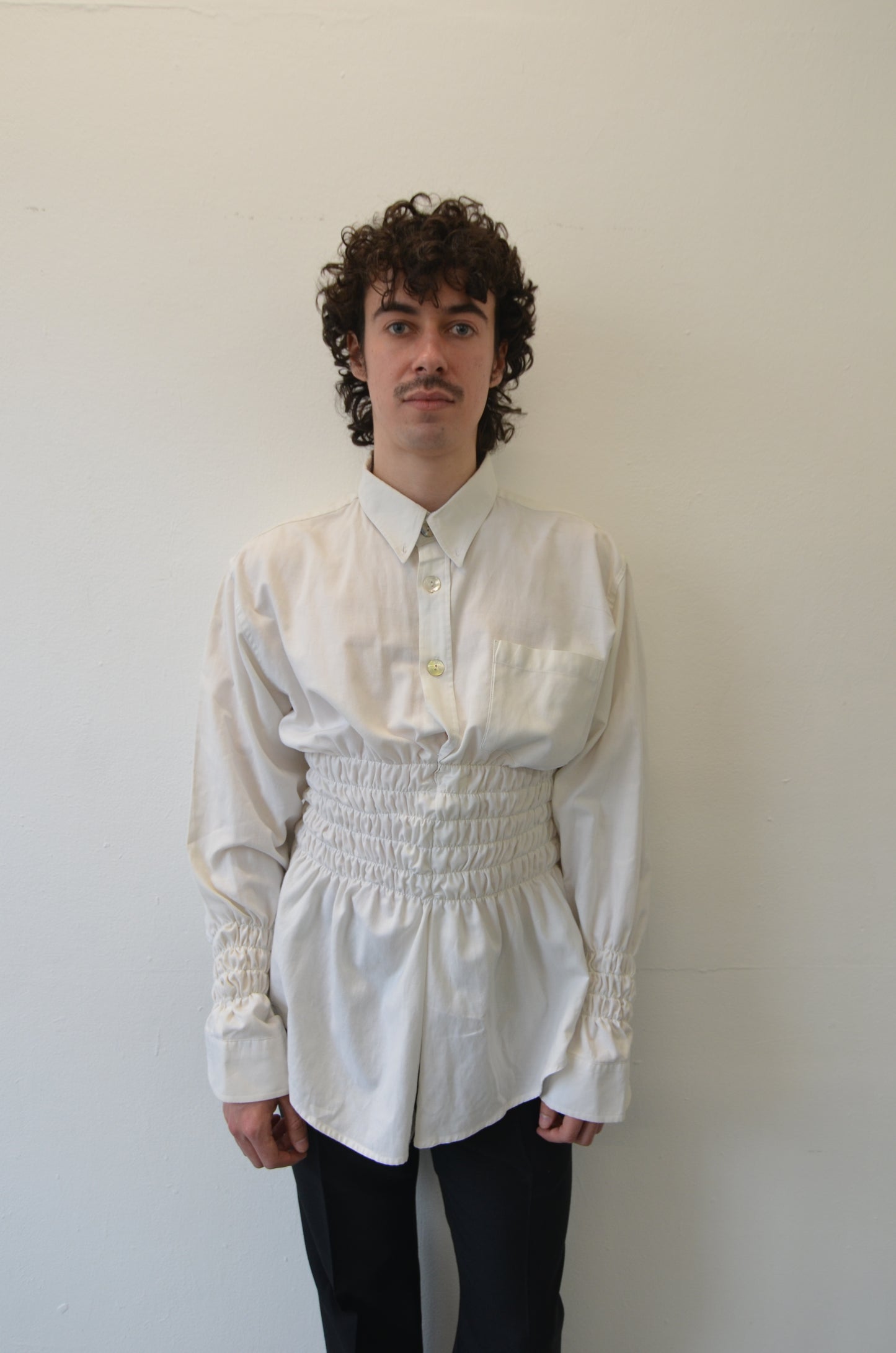 LILLIAN Shirt // WHIITE Rouched