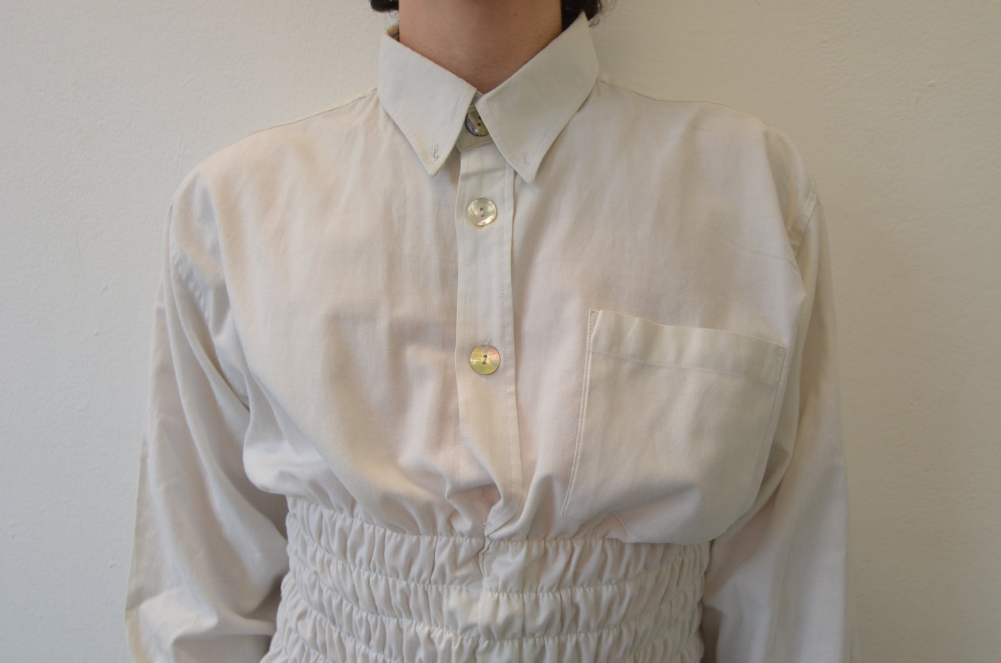 LILLIAN Shirt // WHIITE Rouched