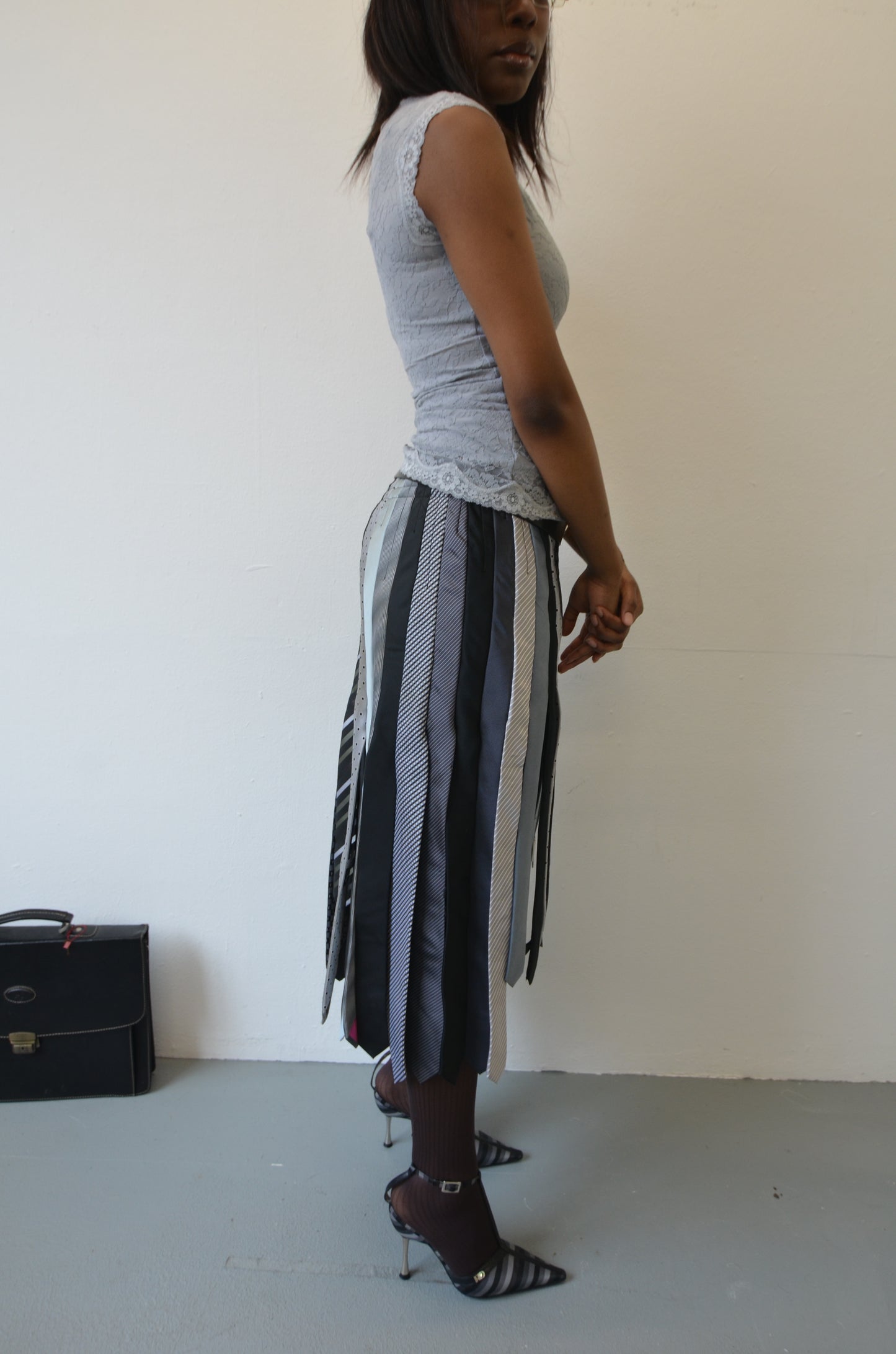 I Mean Business Tie skirt // MONOCHROME