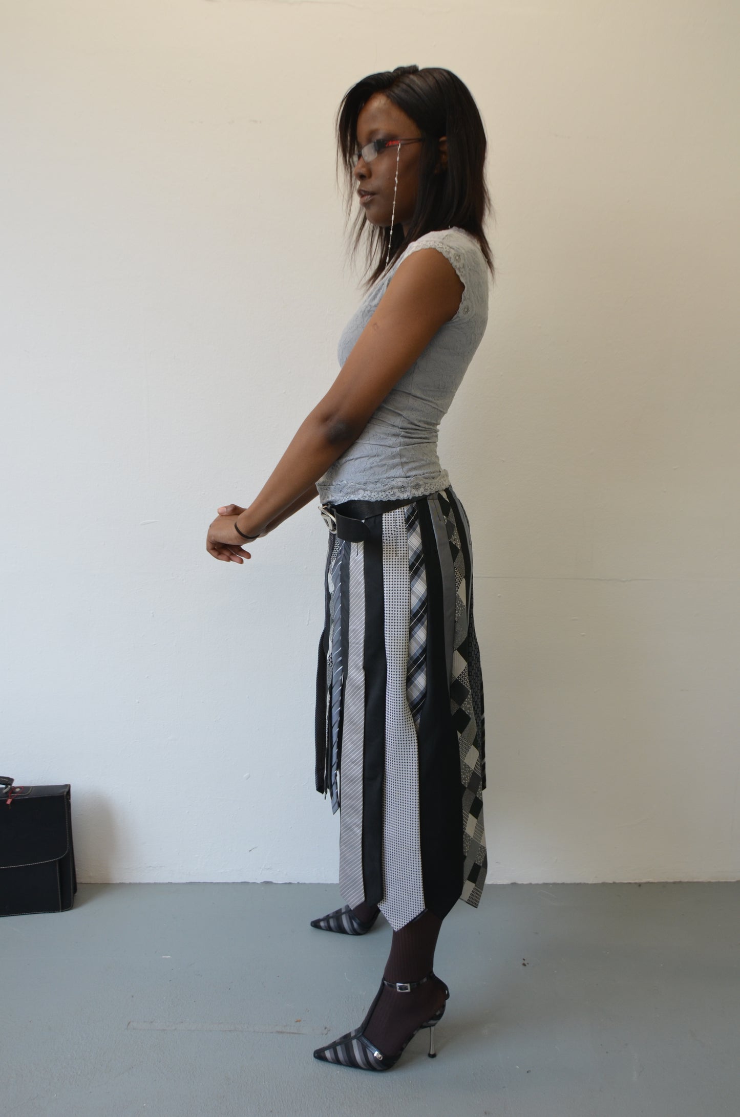 I Mean Business Tie skirt // MONOCHROME