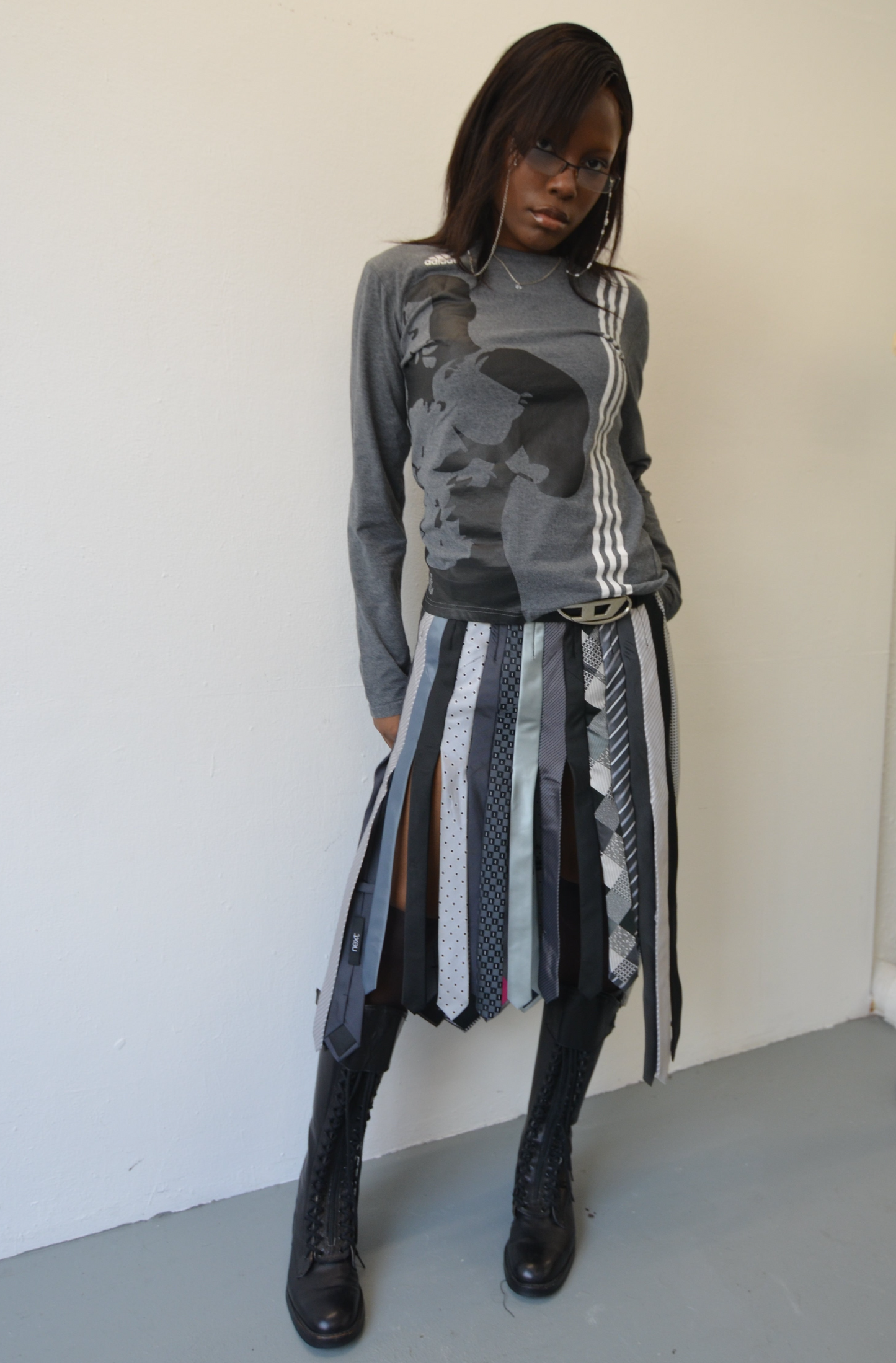 I Mean Business Tie skirt // MONOCHROME