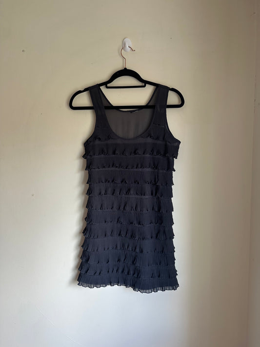 Ruffle sheer mini dress