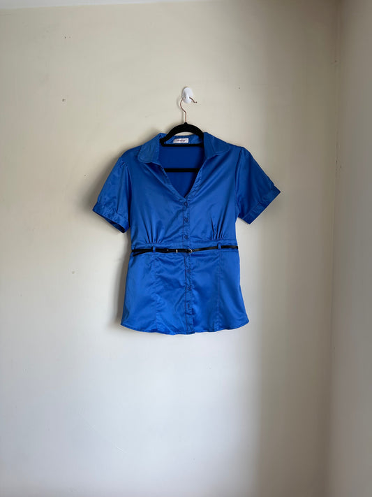 Faux satin shirt