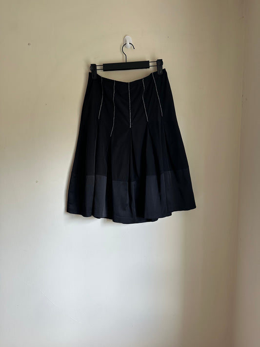 Pleated midi skirt